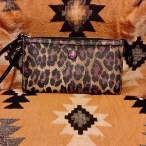 Coach Leopard Print Women's Wrislet/Clutch